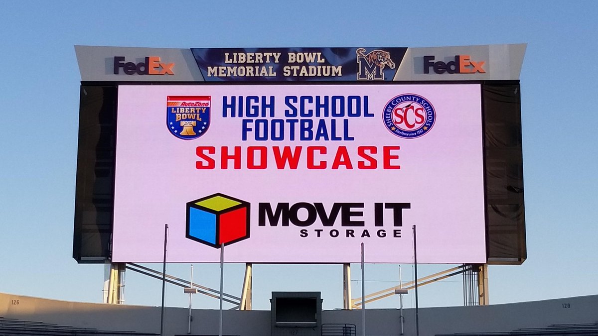 AZOLibertyBowl's tweet photo. Thank you @The_Half_Shell and @MoveItStorage 
for your support of the High School Football Showcase event this weekend! It was a great success &amp; gave the student athletes in the Memphis area a platform to display their skills for potential college recruiters https://t.co/HqptSCReNY