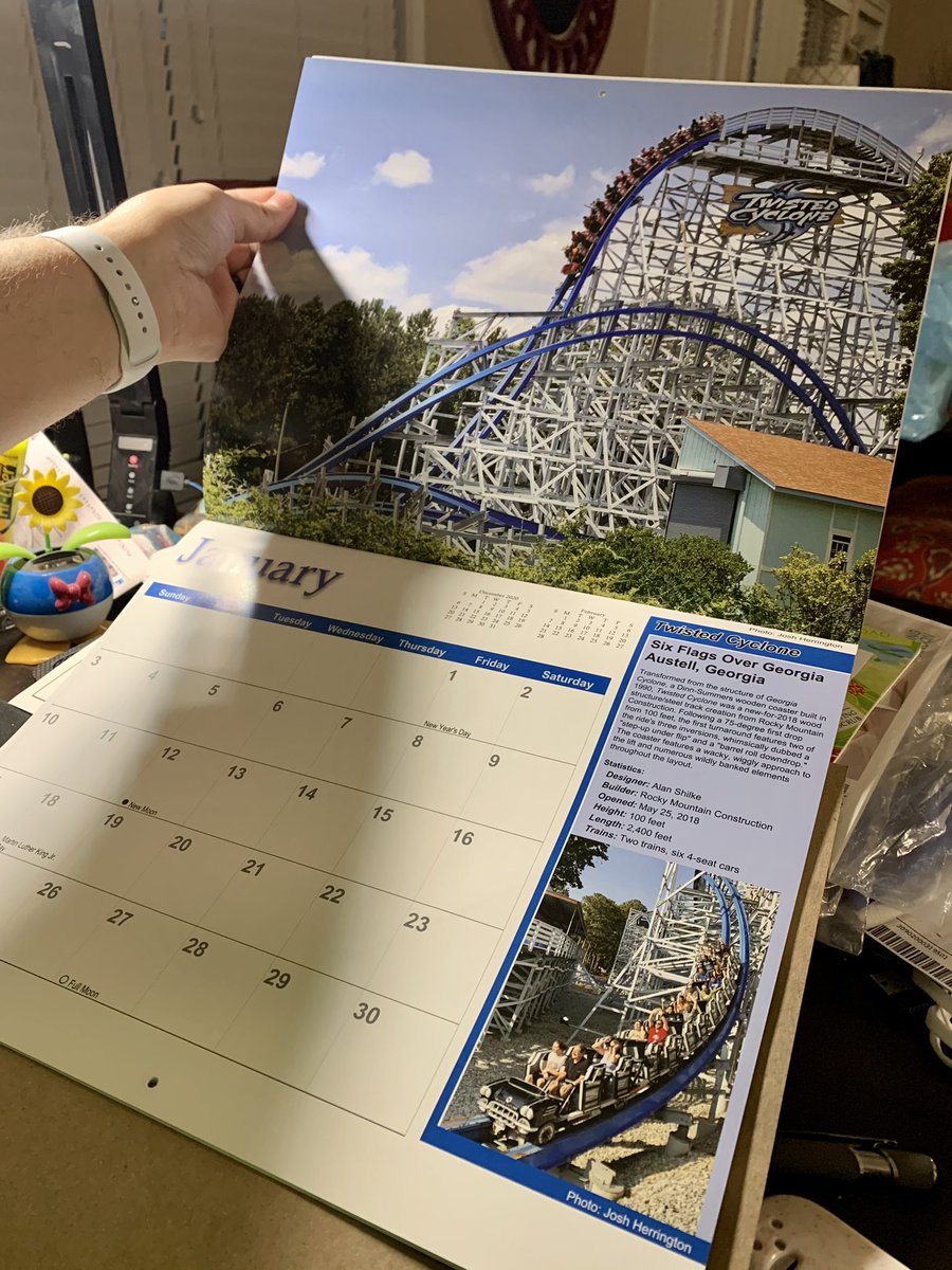 jarshua's tweet photo. Glad to have a copy of the @aceonlineorg 2021 Roller Coaster Calendar! I’ve always looked forward to getting a copy and this year is no different, especially since two of my #TwistedCyclone pics were used for January! #PublishedPhotographer! https://t.co/ppd22Qu5kQ