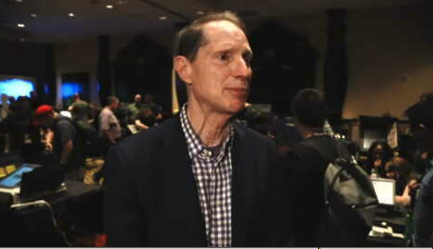 In fact, in Vegas we spoke with Senator  @RonWyden, who showed up while crafting voting-security legislation. “I sure wish Mitch McConnell was here to see this who’s-who of hackable voting systems," he said. "I think something like this would be a wake up call for any legislator.”