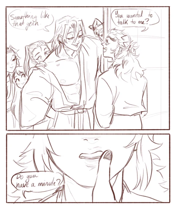 Just the first page of a little kinky comic I am working on for patreon.
It's going to be around 10 pages and I am already sleep deprived thinking about the coloring XD but it's going to be worth it 