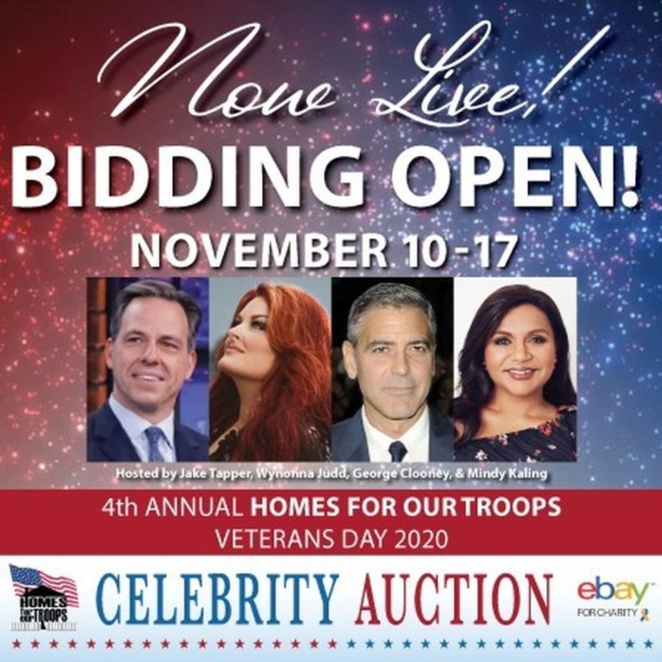 Last chance to meet me on Zoom! Proceeds benefit injured Veterans through @homesforourtrps, bidding ends tomorrow, Nov. 17: ebay.com/itm/2745644846…  #HomesForOurTroops