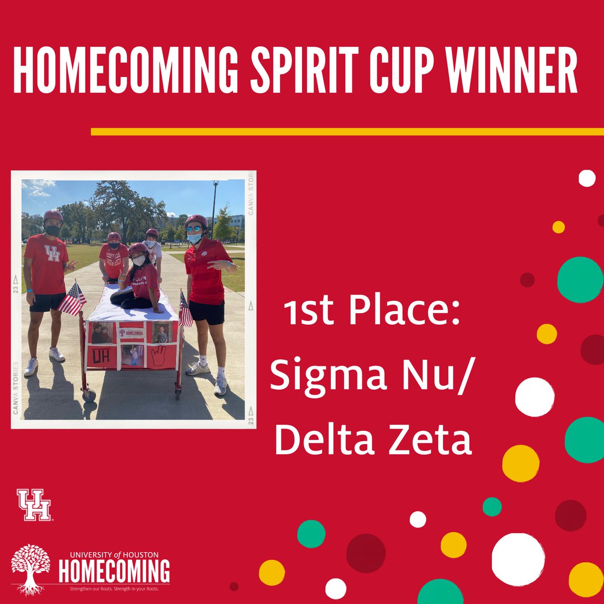 2020 SPIRIT CUP WINNERS! With 225.7 points and over $700 raised for Dance Marathon, Sigma Nu and Delta Zeta are this year's Spirit Cup WINNERS!
--
Thank you to each spirit cup team for participating! 
2nd Place: Society of Women Engineers
3rd Place: Alpha Sigma Phi/ Delta Gamma