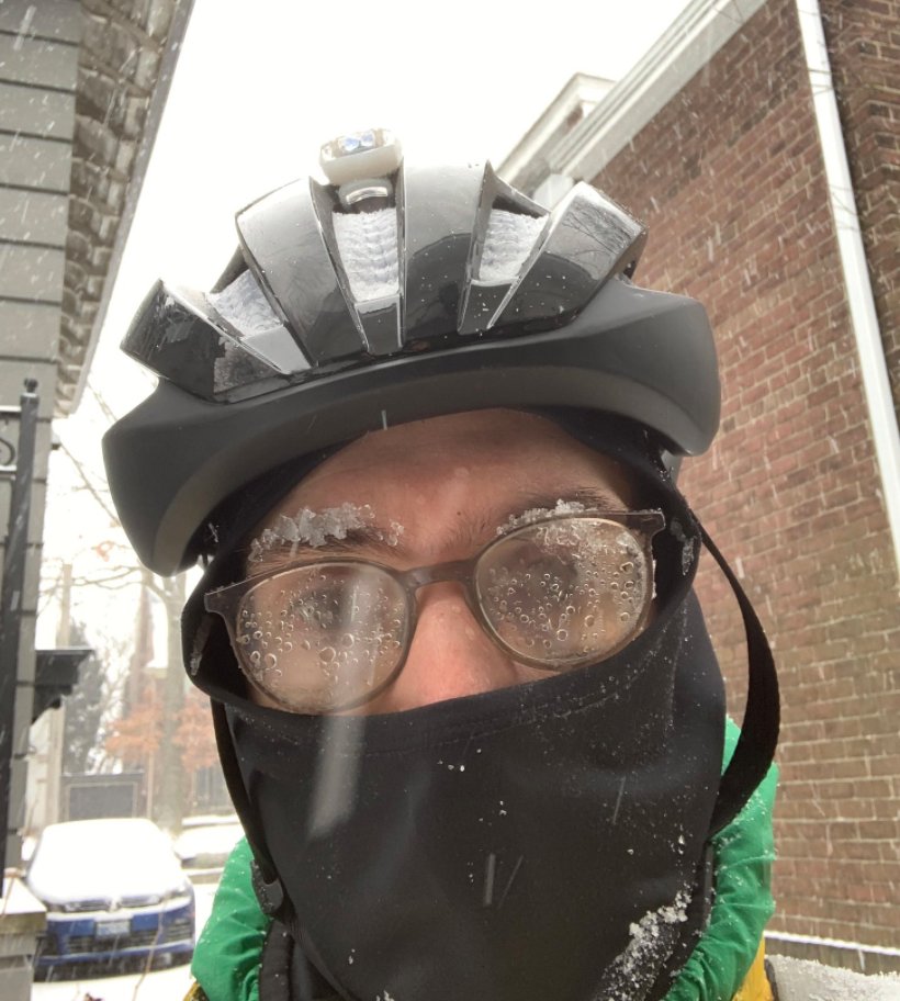 Every year, I would sadly put my bike away when the temperatures dropped below freezing and the snow arrived. I would resume driving around, getting crankier and lazier. Meanwhile,  @thebikingvet kept riding all winter long. “That’s crazy,” I thought. “I’m never going to do that.”