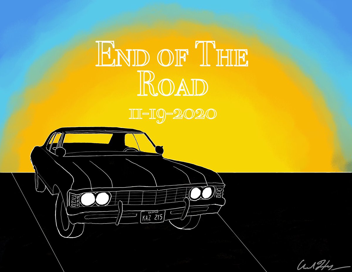 _TheAmanda_'s tweet photo. The finale is this week. End of an era! #supernaturalseason15 #goodbye #SupernaturalWeek https://t.co/TrsXVQ3PRG