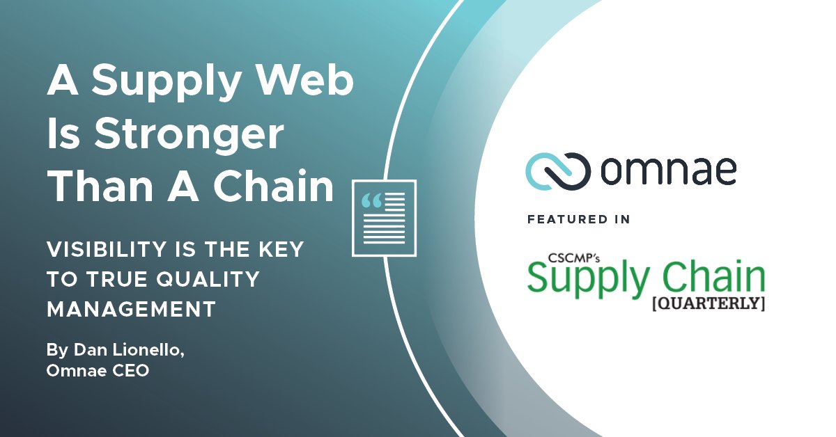 OmnaeGlobal's tweet photo. Do you have blind spots in your supply chain? Check out Omnae's feature in Supply Chain Quarterly on how a networked approach can increase visibility and lower your risks. 💡

#SupplyWeb #QualityManagement #SupplyNetwork

https://t.co/j4otEJBHSV https://t.co/ZzPkNpnSDD