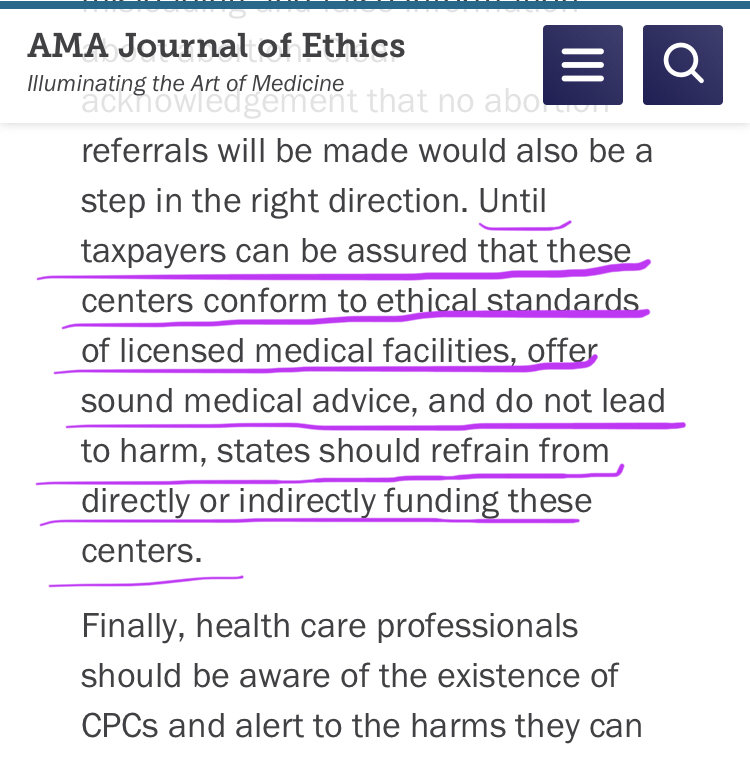 Minnesota should immediately stop funding so-called crisis pregnancy centers. But don't take MY word for it; here's what the American Medical Association's Journal of Ethics has to say.  #mnleg