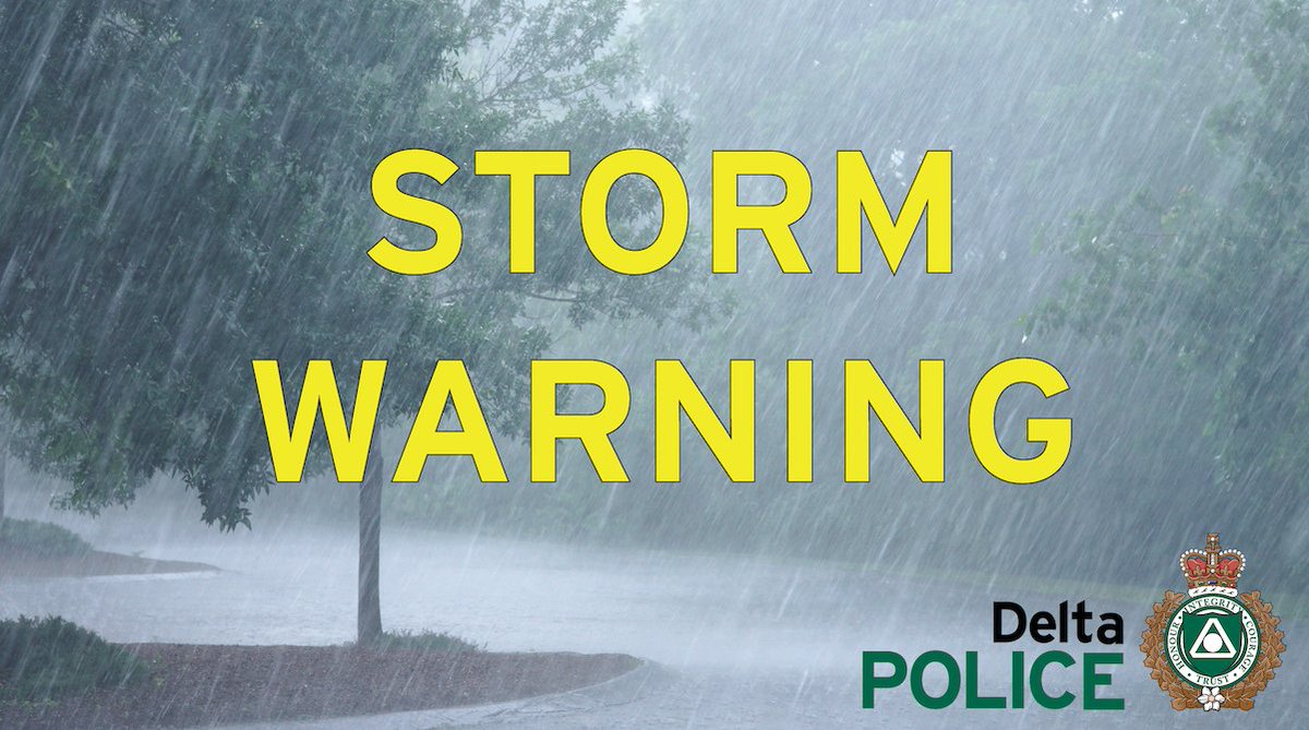 Storm Warning - Delta residents can expect high tides with anticipated strong southeast winds early Nov. 17, continuing into the afternoon.  High tides will impact those in Boundary Bay and Beach Grove.