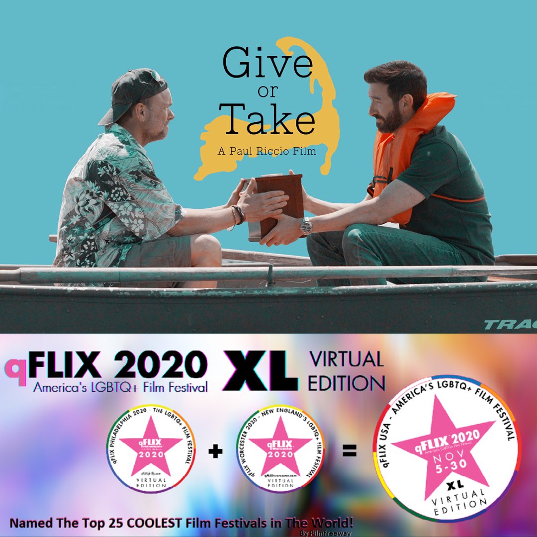 GiveOrTakeMovie's tweet photo. The two annual qFLIX festivals have combined to make a 2020 virtual fest unlike any other! Catch Give or Take through Nov 30th for only $9!!! And if ya do- please VOTE for us! 🗳
TIX: https://t.co/yTft3R4SVd
#qflix #giveortakemovie #lgbtqfilm #lgbtqfilmfestival #indiefilm #film https://t.co/JAkmWqI760