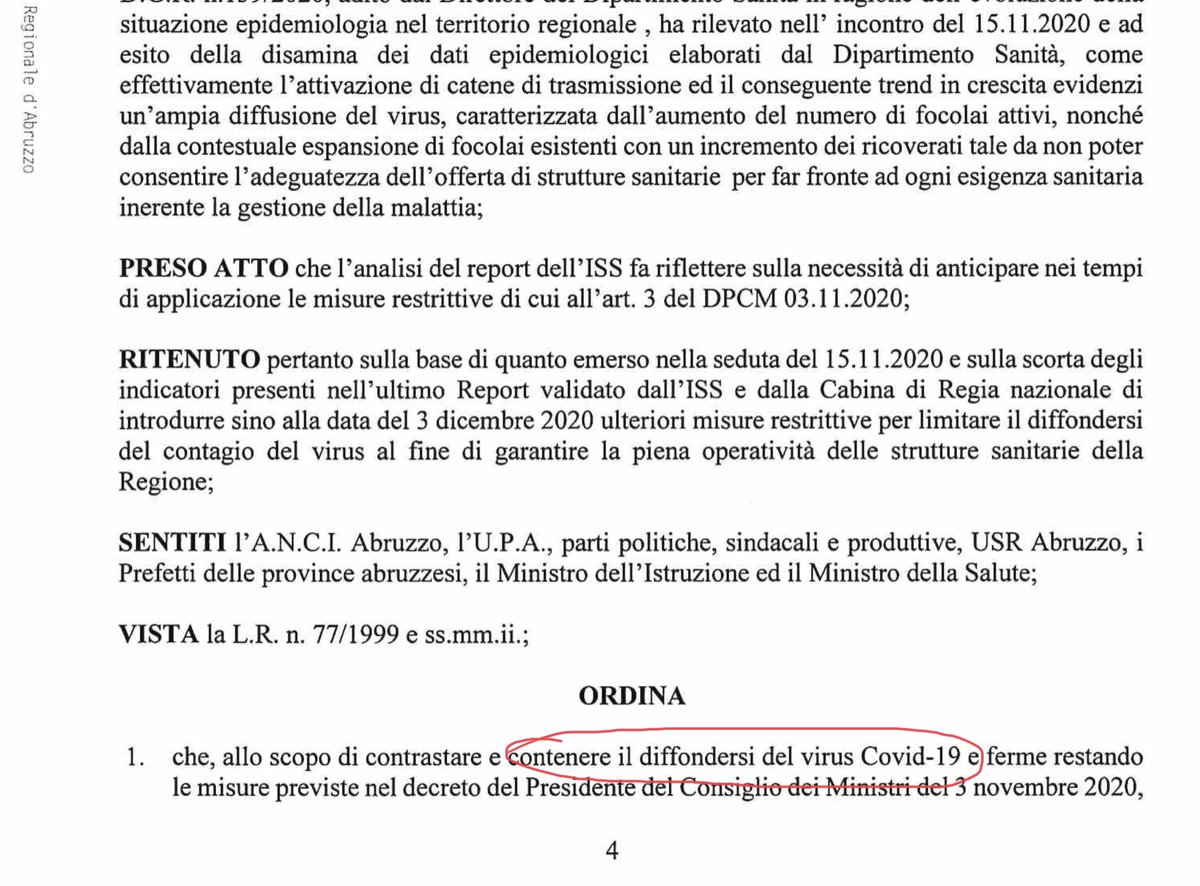 g_consorte's tweet photo. Nell’#ordinanza del 16.11.2020 si continua ancora a confondere l’agente patogeno (il #coronavirus) con la patologia (#Covid_19).
Dall’#Abruzzo é tutto, buonanotte.
#annamobene https://t.co/oOxdQPtJjA