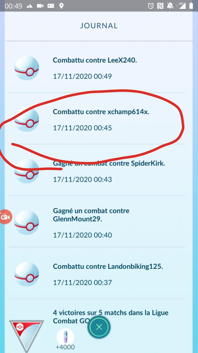 pogojutsu's tweet photo. @NianticHelp please the highlighted battle with red line has not been played. Your server did not paired me successefully with this player "error 1". @PokemonGoApp https://t.co/FIYiN2nKvg