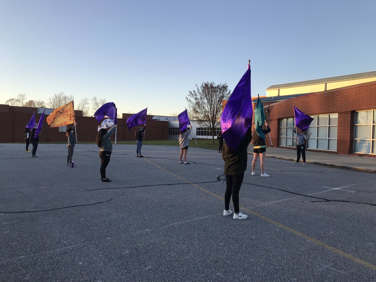 BandofRaiders's tweet photo. It is the first day of color guard clinics!  We look forward to safety getting students back in small groups and in stages over the next several weeks. https://t.co/5HxD9ECoLE