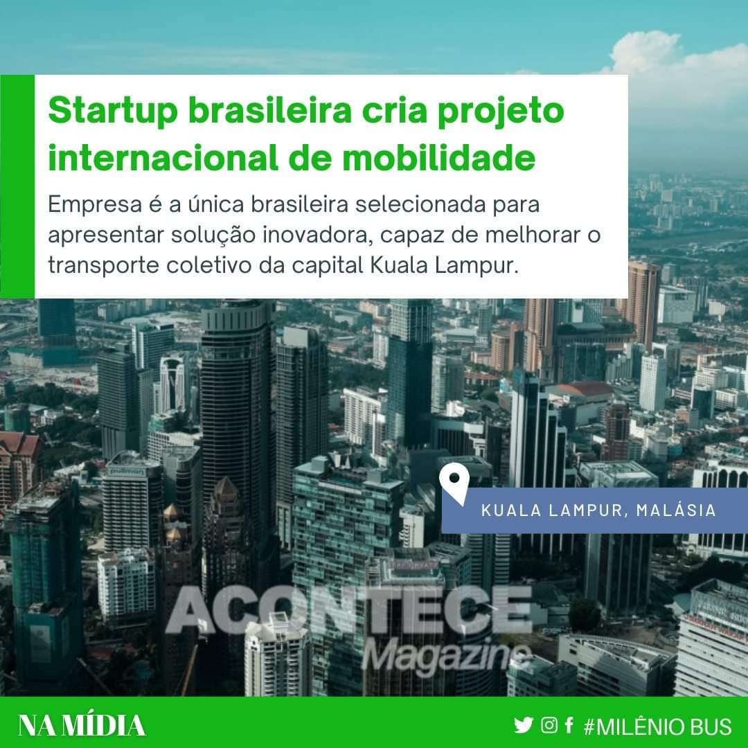 MilenioBus's tweet photo. Somos notícia na @acontececom sobre o Programa da Toyota Mobile Foundation, no qual a Milênio Bus é a única empresa brasileira selecionada como semifinalista do Programa!🏅🎉

Temos muito orgulho de representar o Brasil na Malásia, e agradecemos a revista pela divulgação!!!🚀🇧🇷🇲🇾 https://t.co/Knz5RNSkuM