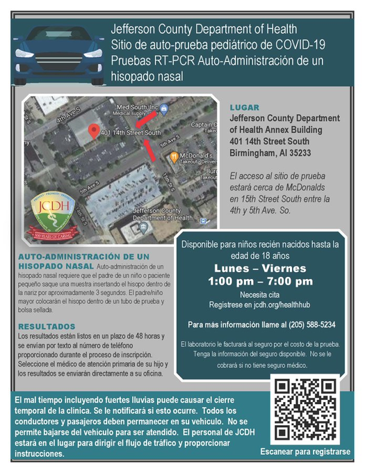 jcdhtweets's tweet image. Is your child in need of a COVID-19 test? JCDH is offering COVID-19 testing for children birth through 18 years of age by appointment only at the Annex. Appointments can be made online at jcdh.org/healthhub. Make your appointment today!