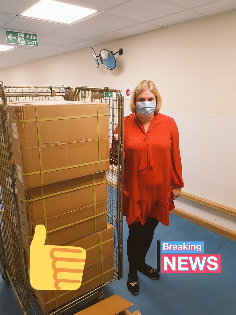UHP_Gastro_Card's tweet photo. Our @mariecollicott sorting out the new home staff testing kits and staff swabbing. A big logistical effort so thank you. ⭐🙌👍
#BackOfficeWarriors #OperationMoonshot @UHP_Gastro_Card https://t.co/feB7cNUCT0