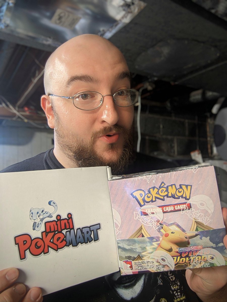 GreenWitEVIL's tweet photo. I got some goodies to record today after I rewatch the latest Mandalorian episode!!!!! My @mini_pokemart sub box came in with the last dose of Darkness Ablaze AND an entire box of Vivid Voltage! Hype level over 9,000!! #pokemon #vividvoltage #pokemoncards #minipokemart #youtube https://t.co/mCjlvmz7UA