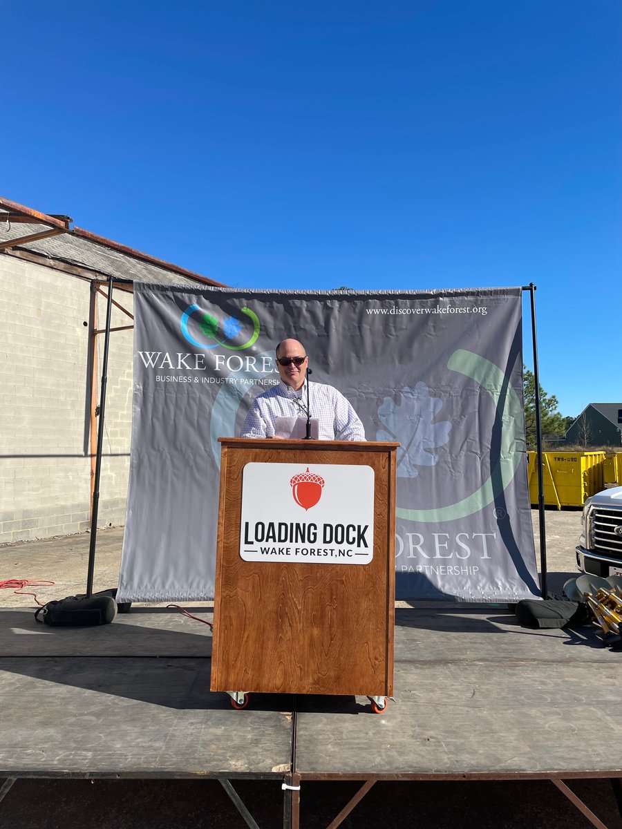 LoadingDock_Co's tweet photo. Today's the day! We're breaking ground at our new Downtown Wake Forest Loading Dock campus!! Coworking, private offices, meeting rooms, and a large event space for up to 300 people located on White Street. Coming mid-2021!! 🎉

https://t.co/cepuV0IPA7 https://t.co/PHWWjnx0bX