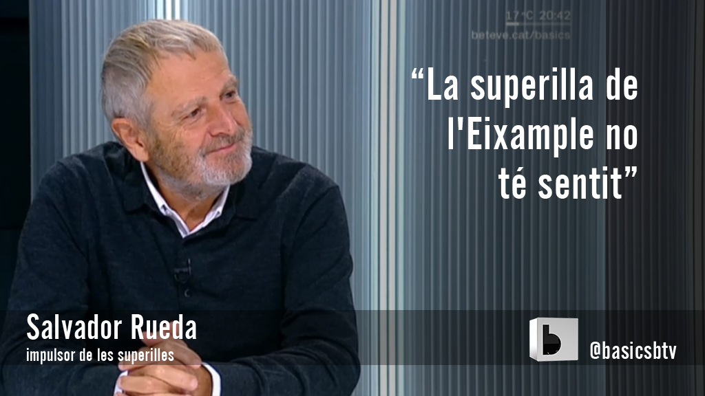 <a href="/francis_manzano/">Francis Manzano Rojas</a> <a href="/ARoseiraBTV/">André Roseira</a> ⚪⚫ "La superilla de l'Eixample no té sentit"

Salvador Rueda és el pare de les superilles de Barcelona, en va pensar la fórmula fa 33 anys.

▶ beteve.cat/basics/