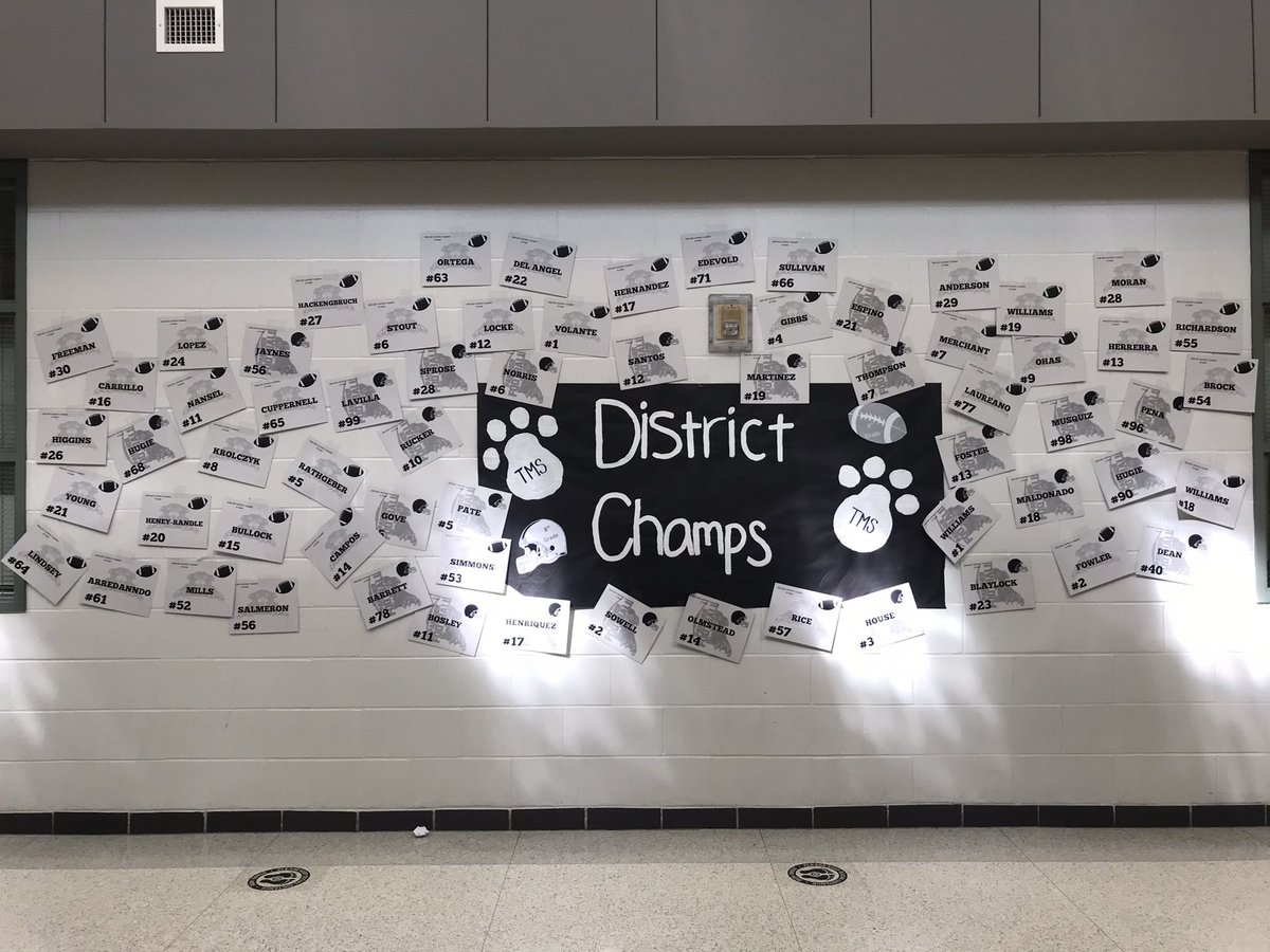 JaynesStacy's tweet photo. The end of the beginning for the 8th graders. Thank you to the coaches that led them to District Champs! Look out for Class of 2025!!! @HumbleISD_TMS @TmsYrbook @crizer_TMSPE @tms_Athboys @CoachJohnsonTMS @tms @Sowell33 @MrE_TXHistory https://t.co/oUSllWE1vG