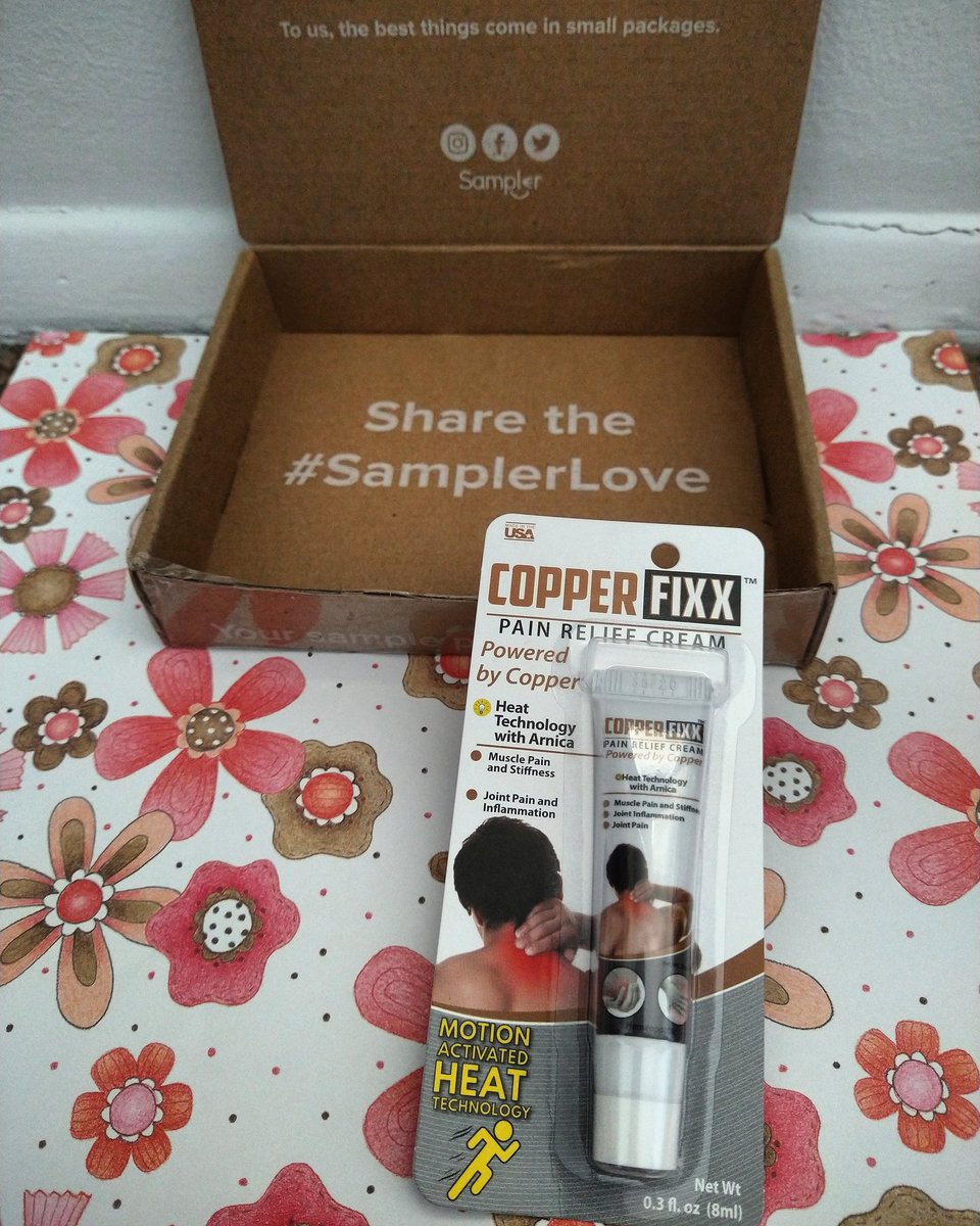 luciana_peter1's tweet photo. Thank you @TheSamplerApp for the opportunity to test and review CopperFixx Pain Relief Cream Powered by Copper.
Heat Technology with Arnica.
#sampler #samplerlove #copperfixx #painreliefcream #samplerio #arnica #gotitfree #freesamplebymail #copperfixx
https://t.co/XHm2j8Q0yE https://t.co/62N0YoQ577