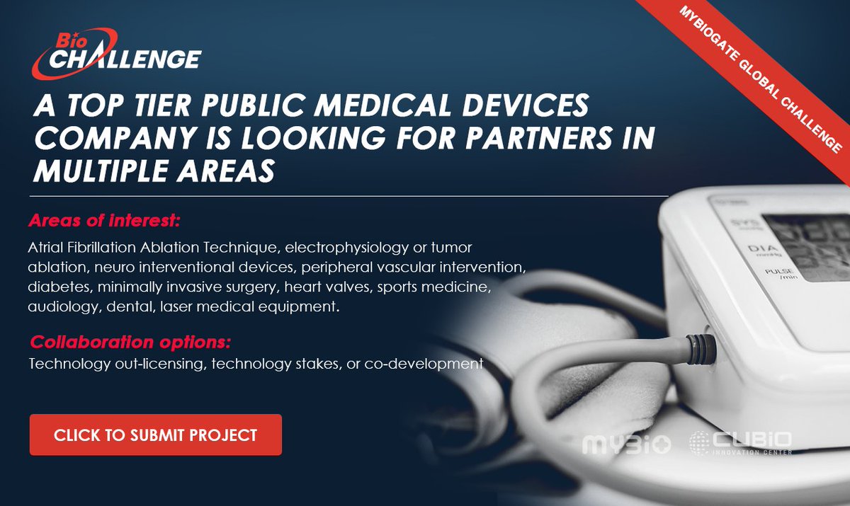 A top tier company in China is looking to collaborate in multiple areas. If your company makes medical devices and you're looking to expand your business to China, this is a great opportunity! More information is provided at the link below.

ow.ly/VuWQ50Cm6du