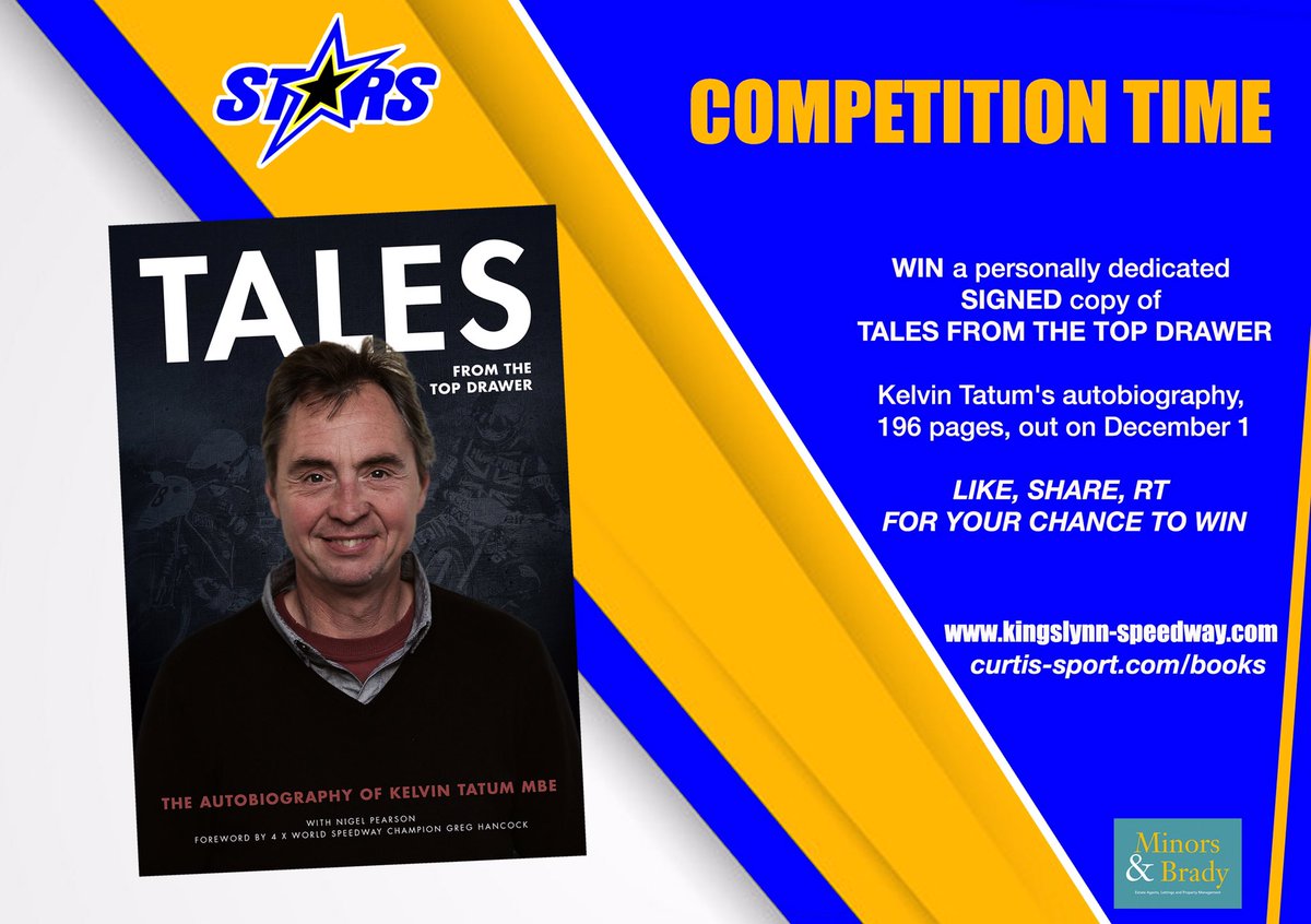 KLSpeedway's tweet photo. 🙌| @Kelvin_Tatum has kindly given us a signed copy of his autobiography to give away to one lucky Stars fan! 

✅ FOLLOW @KLSpeedway.
🔁 RETWEET &amp; ❤️ this post.

2️⃣4️⃣ hours to enter - GO! GO! GO! https://t.co/QapJqB26Va
