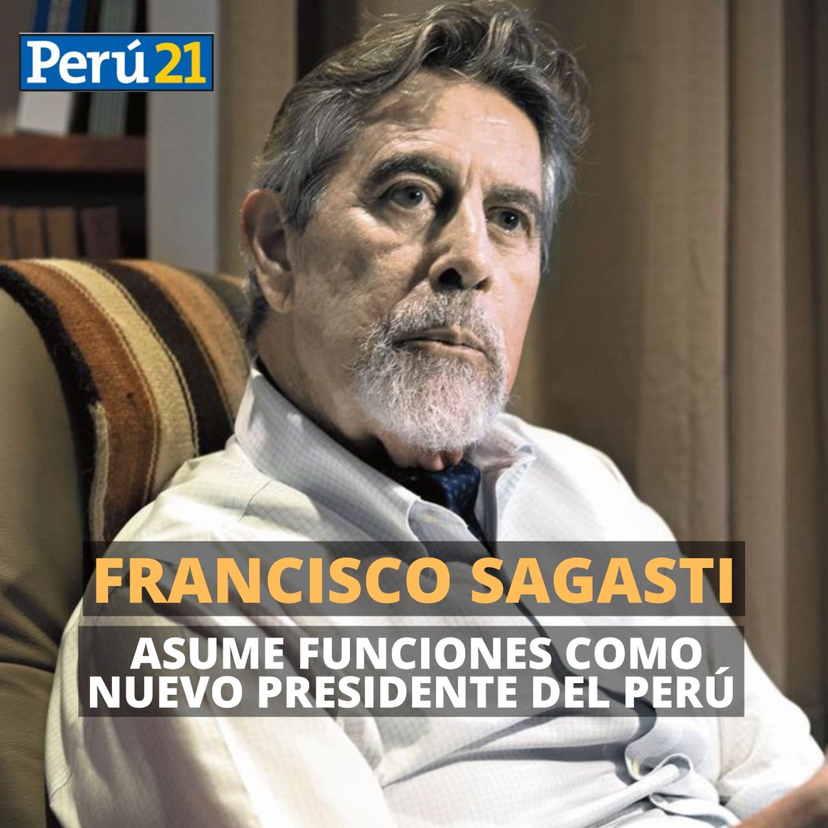 peru21noticias's tweet photo. #LOÚLTIMO 

🔴 #FranciscoSagasti es el nuevo presidente de la República 
https://t.co/IiDLo5Du7R

El Congreso eligió hoy la lista liderada por el representante del Partido Morado. https://t.co/H34QtECcoX
