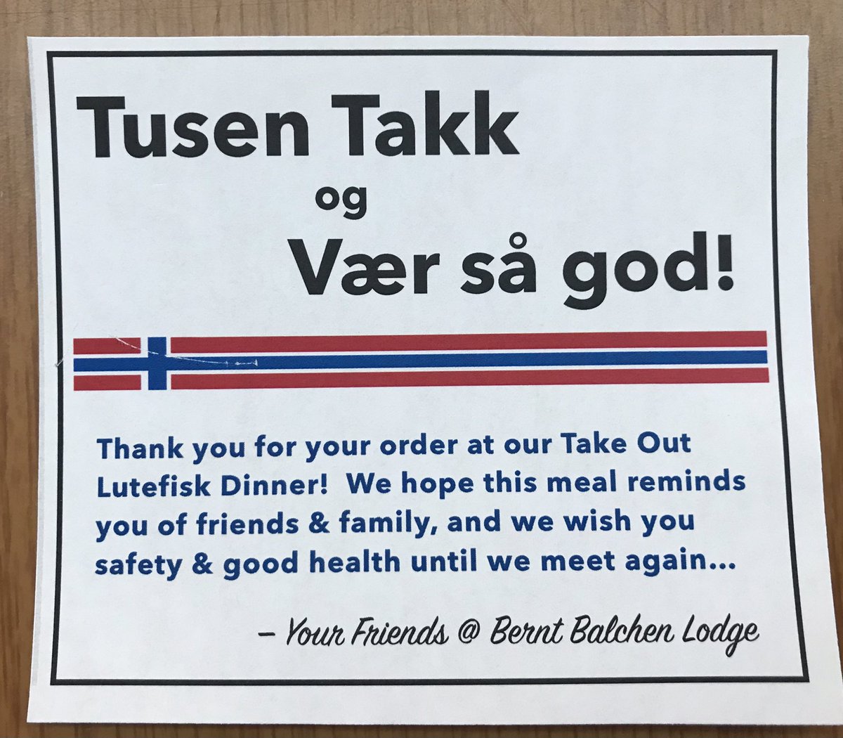 aknorsk's tweet image. Our Take Out Lutefisk Dinner was a big hit! #lutefisk #lefse #meatballs #sonsofnorway