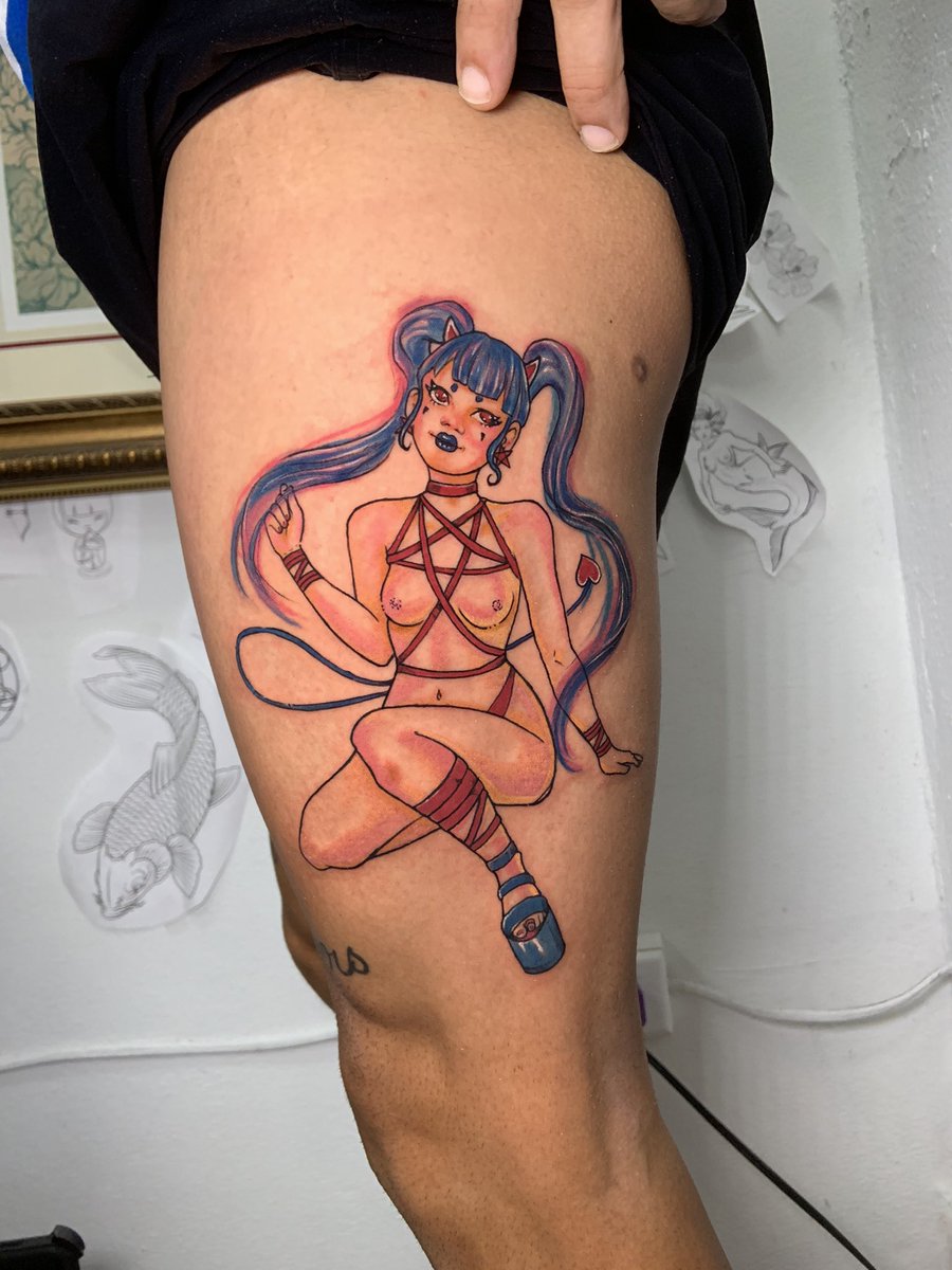 cnvermillion09's tweet photo. in love with my new tattoo 😭😭
agradezco nivel dios a @tattoosbyche por su excelente trabajo! thank you so much!! 🙏🏼🙏🏼
original artwork by none other than @soursopkiss 
💕💕💙💙🙏🏼🙏🏼 https://t.co/VqLss6Z0Lb