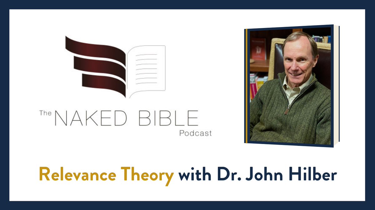 grseminary's tweet photo. Listen to episode 348 of the "Naked Bible" podcast , as John Hilber, professor of Old Testament, discusses his new book on relevance theory.

https://t.co/LacDIs5XdI https://t.co/YgufrwAkuz
