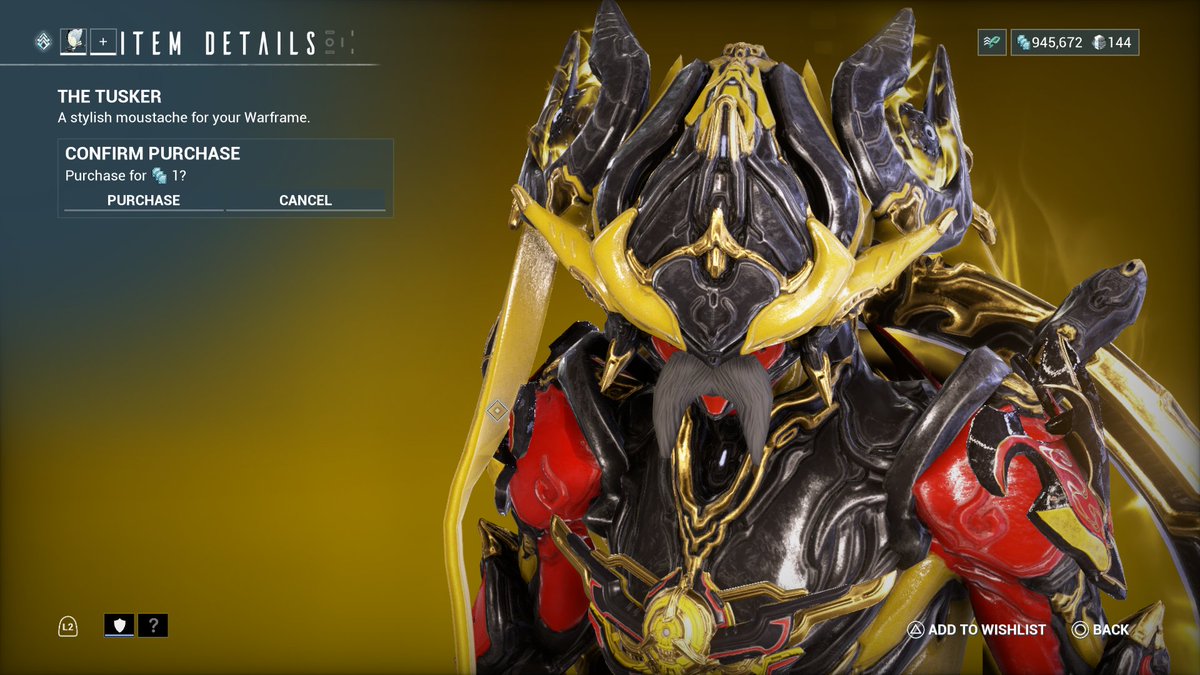 SamwellStark's tweet photo. @PlayWarframe Here's my stache for the #moframe2020 contest he looks like a grumpy grandpa or teacher https://t.co/V6jtxZkQtw