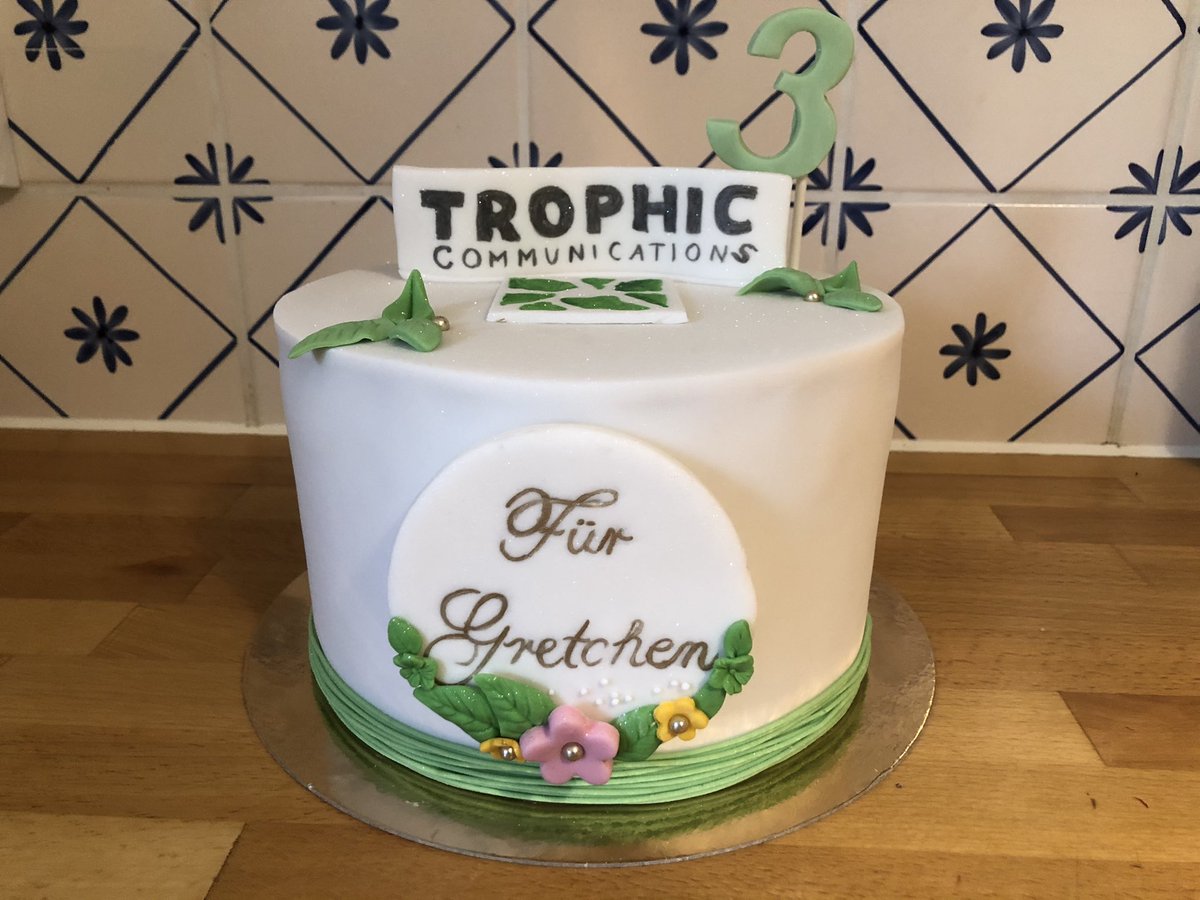 GLPSchweitzer's tweet photo. The real final stop will be bringing @EvaMulder9 her own cake, fresh, once she is back in Munich, Eva the Nasdaq, financial markets and communications guru, fastest keyboard in the west and best representative for Dutch savvy and sanity. Happy birthday Trophic team! https://t.co/5oll6OB6Ex