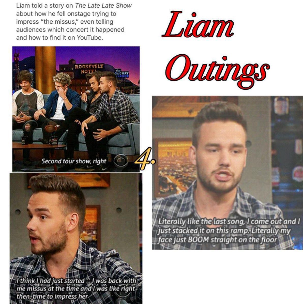 outing 4liam talks about the “misses” helping him after he falls and how to find the video on youtube.... the video is of zayn helping. liam therefore refers to zayn as his misses.