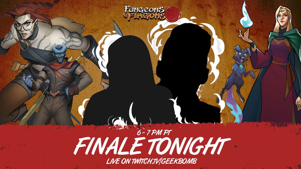 maudesbookclub's tweet photo. The FINALE of #fungeonsandflagons is tonight! We have TWO surprise guests, so tune in at 6pm PT to watch @Hectorisfunny, @katewelchhhh, and our guests finish their journey at the #ArcaneAcademy!
https://t.co/EmrL4MrnQu https://t.co/dEQah5rB0f