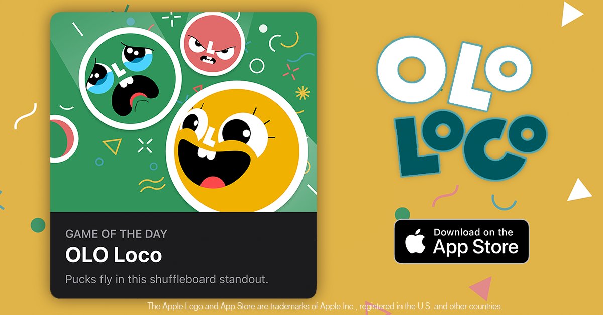 OLO Loco is #GameOfTheDAY!!!!  We're are so stoked to have our game featured on the <a href="/Apple/">Apple</a> App Store! Congrats <a href="/SennepLDN/">Sennep</a> 🎉✊ 

Join the craziness today: ow.ly/SHOK50Cm4j9

#RogueGames #mobilegame #OLOLoco #AppStore #IndieGames  #mobilegames #IndieDev