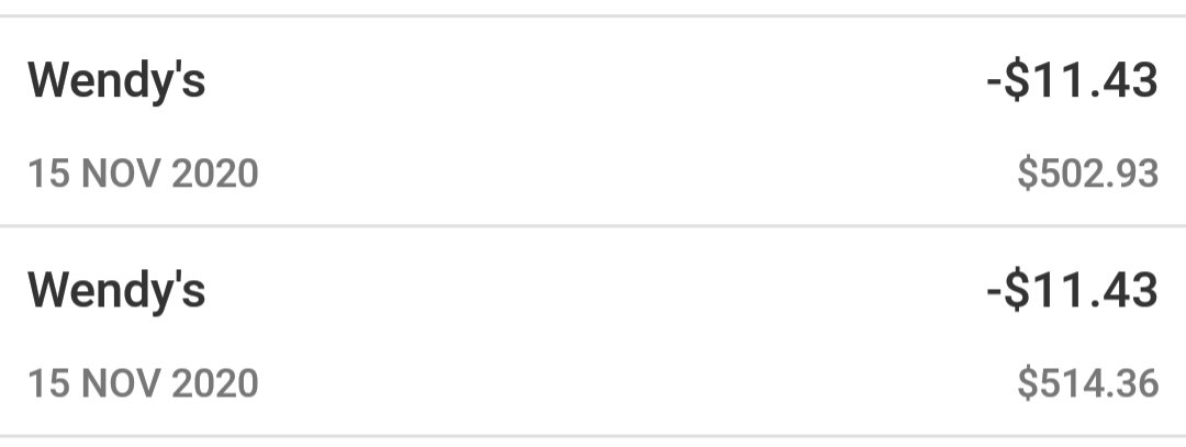 the <a href="/Wendys/">Wendy’s</a> app charged me twice for one order. wtf wendy how could you do this to me