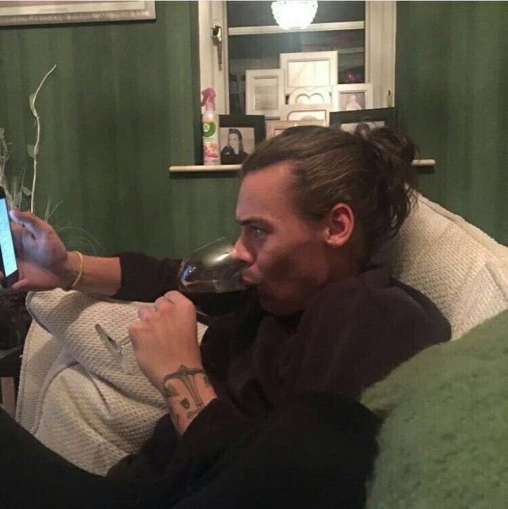 twitter: *argues about harry styles’ vogue cover and masculinity*

harry styles @ home rn