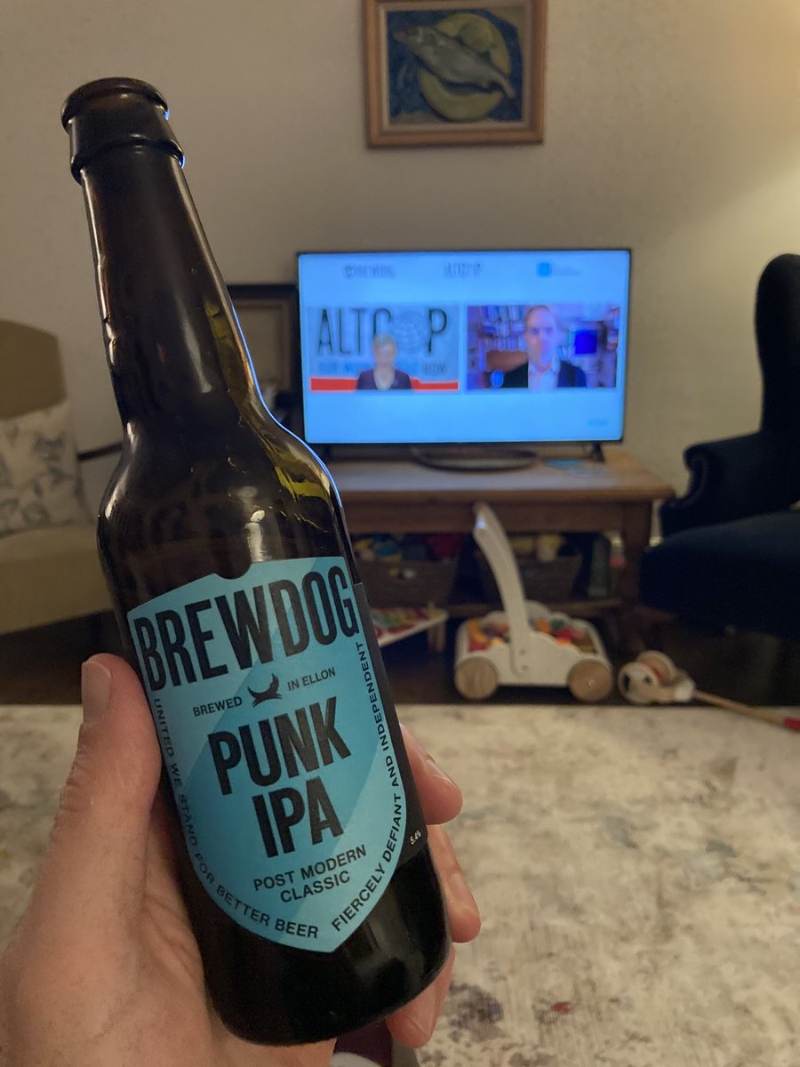 impactviews's tweet photo. You probably see a @BrewDog Punk IPA being enjoyed on a wet and windy November evening in front of the TV. I see a guilt free carbon negative beer further inspiring my enjoyment of the #ALTCOP event which @BrewDogJames and @THunterF put on today. Cheers! https://t.co/ap21fz8dP0 https://t.co/mAkGYS3q79