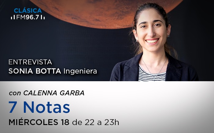 NacionalClasica's tweet photo. A las 22h en #7Notas:
@CalennaGarba entrevista a @SoniaBotta, Ingeniera.
📻FM 96.7
💻https://t.co/T9SkZi7PuE
📱https://t.co/8bTUZpJztJ https://t.co/m4Sj3SpD1m