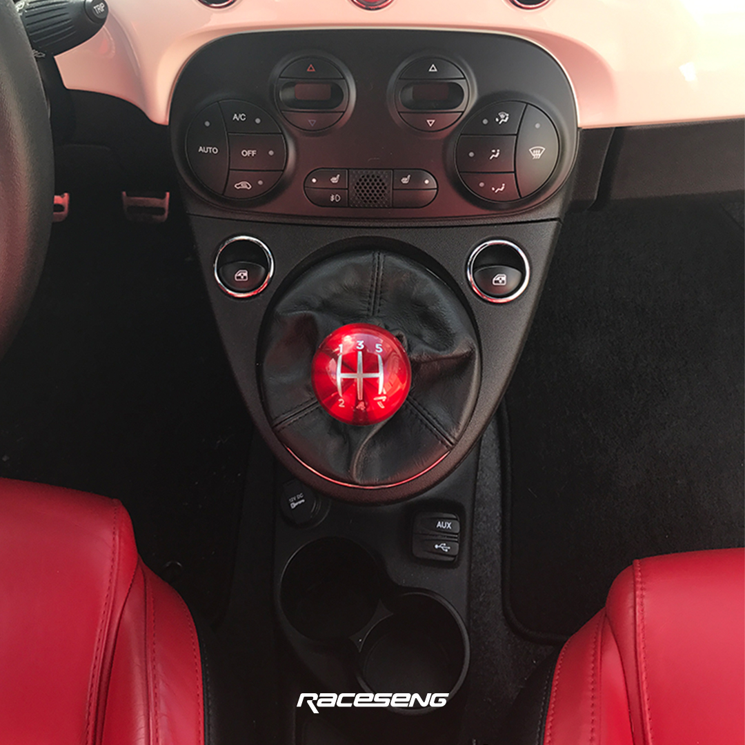 raceseng's tweet photo. Shift knob might weigh more than the car
​
​Knob \ Slammer \ Red Translucent
​Engraving \ Gate 4
Car \ Fiat Abarth https://t.co/R1zvmGLpUj