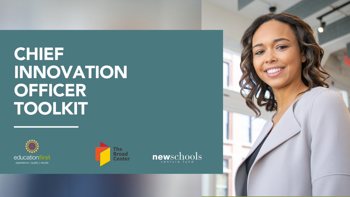 nsvf's tweet photo. Attn: education leaders - who in your district focused exclusively on innovation and #EdEquity? Our new #CIOToolkit provides reflection questions and actionable insights for those that have or are considering hiring a Chief Innovation Officer: https://t.co/v5hITi8FR9 https://t.co/RSkzaFR6Kh