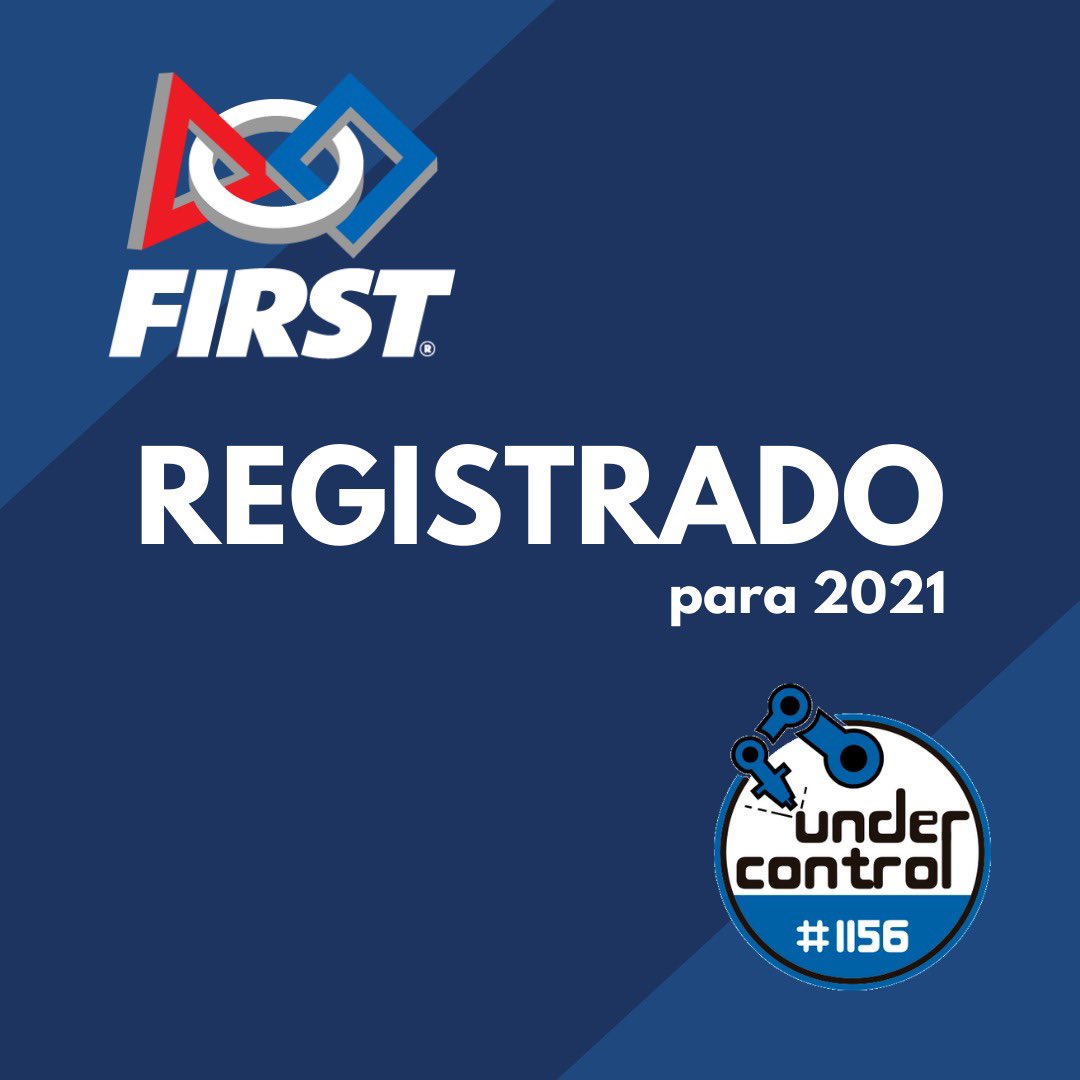 🤖 Nosso time está oficialmente registrado para competir em 2021! 

#FIRSTGAMECHANGERS #jdinspire #gounder #undercontrol1156 <a href="/FIRSTweets/">FIRST</a>