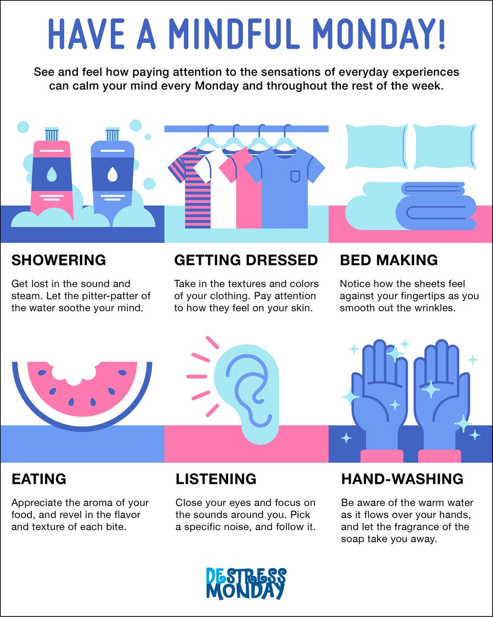 TPPIJackson's tweet image. We hope you are having a mindful Monday! Here are some tips to remain calm and mindful throughout the week, especially on Mondays 😊