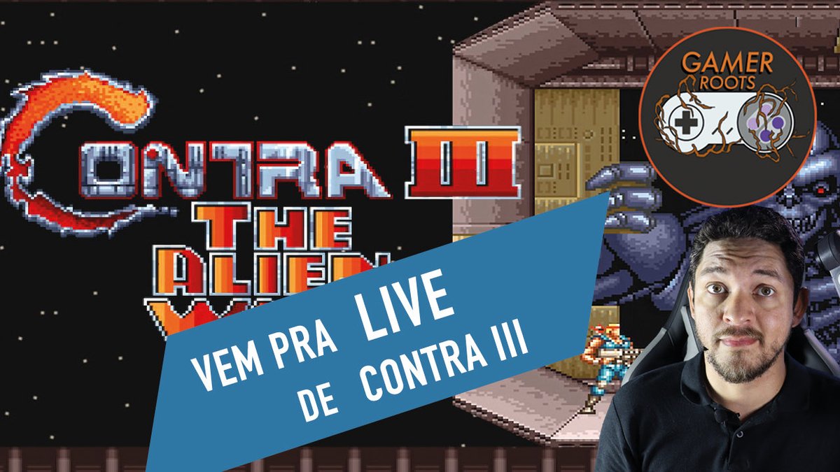 GamerRoots1's tweet photo. Hoje vai rolar a segunda LIVE do Canal… um jogo bem maroto chamado CONTRA III. Vem bater um papo nessa gameplay. Só acho que vai ser difícil, não jogo isso há séculos!
#contraIII #contra3 #live #gamerroots #gameplay

Só entrar lá as 19:00
https://t.co/qHso35Ao0A https://t.co/ejo2AQZQ21