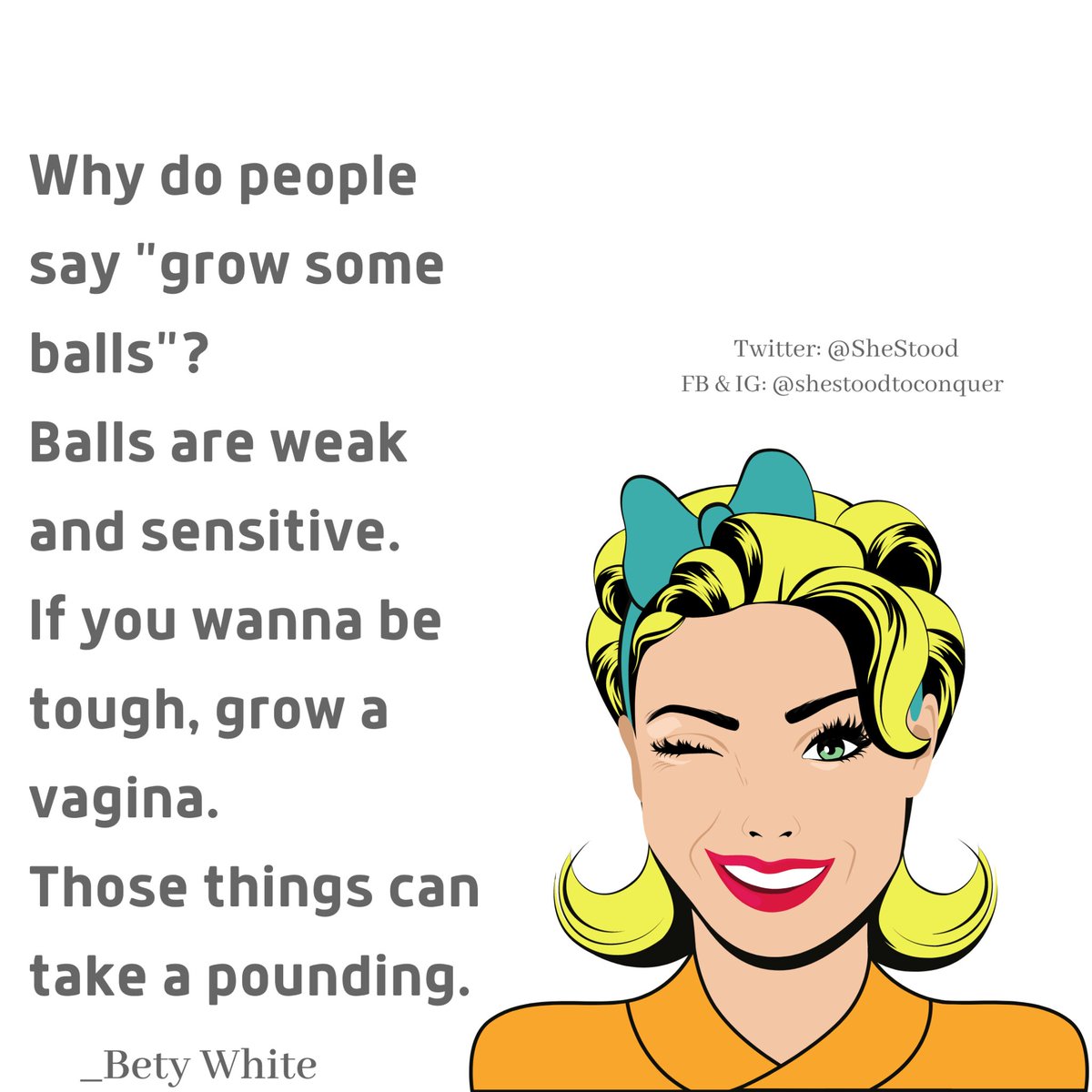 SheStood's tweet photo. #QuickOne
Well, grow some vagina!😅

#SheStoodToConquer https://t.co/lFJZFa05HO
