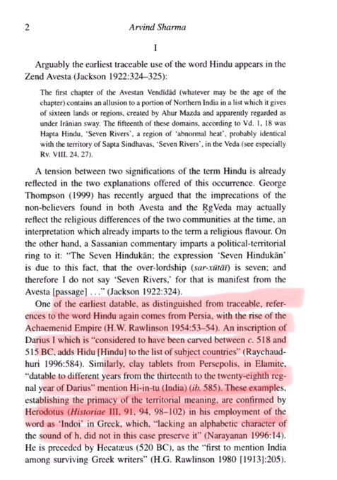 6/n Ref: On Hindu, Hindustān, Hinduism and Hindutva by Arvind Sharma & Numen, Vol. 49, No. 1 (2002), pp. 2-5The term 'Hindu' in these ancient records is an ethno-geographical term & didn’t refer to a religion. There many such references.Hence, HINDU~INDIAN (check snippets).