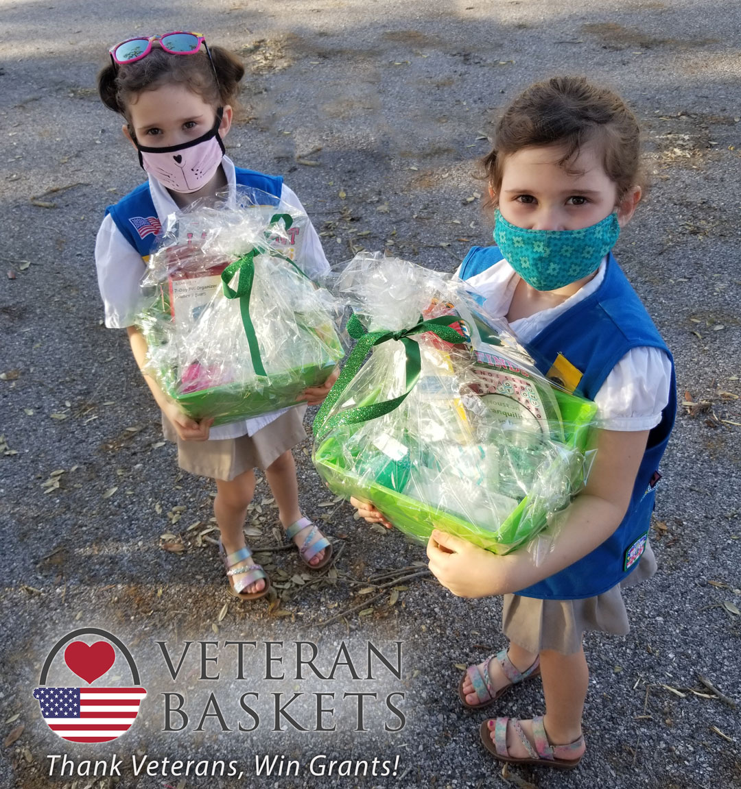 VeteranBaskets's tweet photo. @girlscouts Troop 61534 from Saint Petersburg, FL out thanking #Veterans with their @VeteranBaskets!   Great job girls!!! #GirlScouts #ThankYou https://t.co/ZkNHBek6FQ