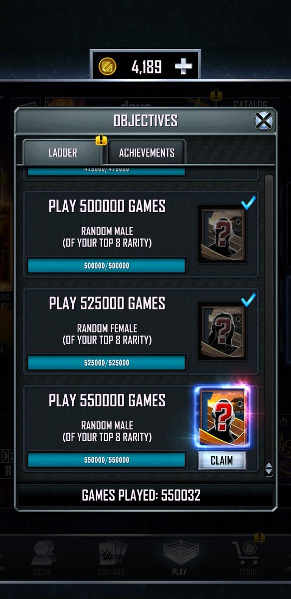 dayofagan's tweet photo. @WWESuperCard Have not played as much in I dont know how long but I got there before the end 🏆🏆CHAMPCHAMPS 🏆🏆 #wwesupercard https://t.co/nEsuBGPU83