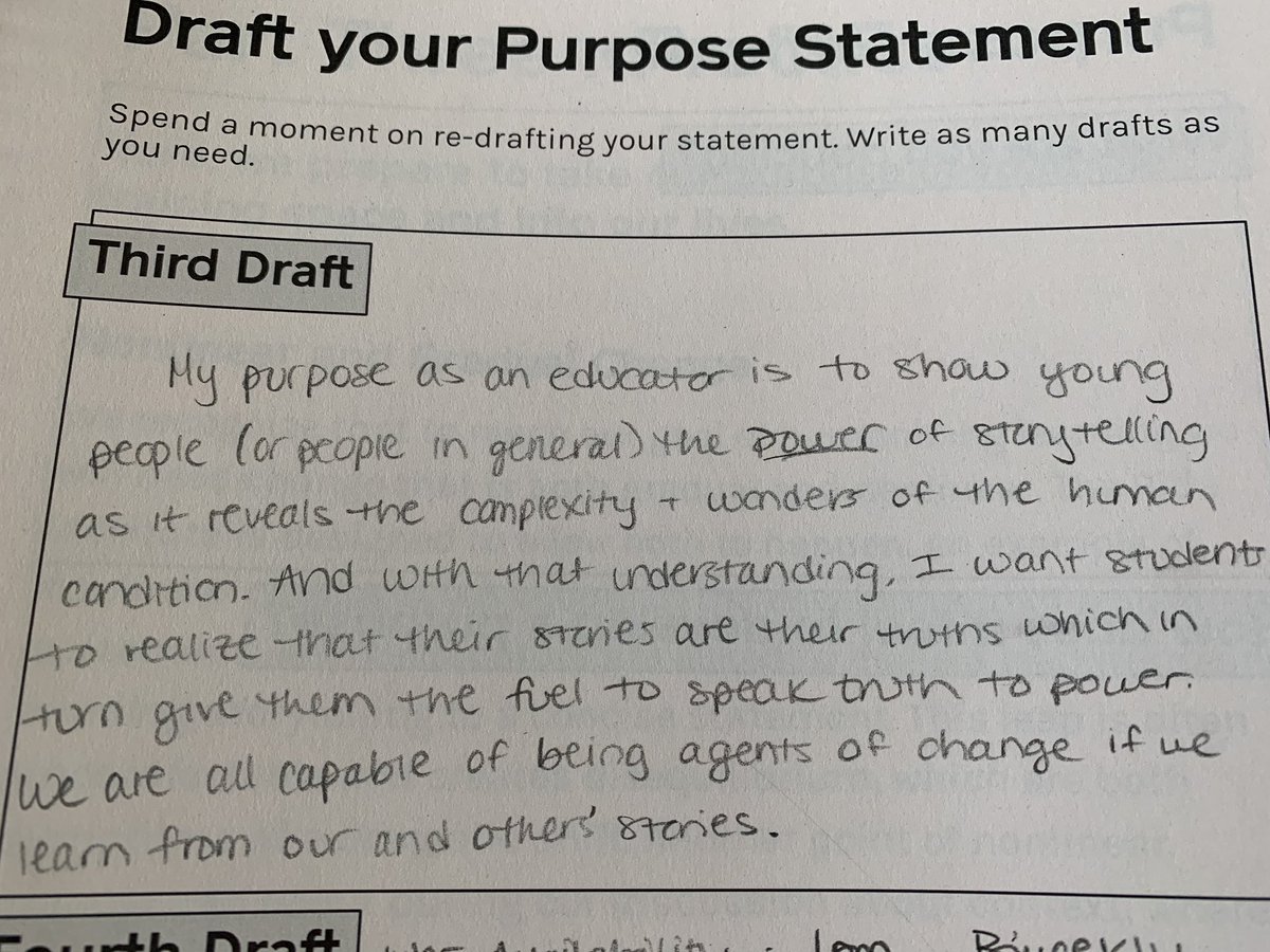 PeopleInEd's tweet photo. “Your purpose is a broad foundation for your work in the classroom -- it is your anchor.” -Guide to #HumanizingSchooling. Most educators are asked to produce outcomes that don't align with why they teach. So in #Rida2020 meet-ups, we invite educators to return to their #purpose. https://t.co/wH8ra2HGFK