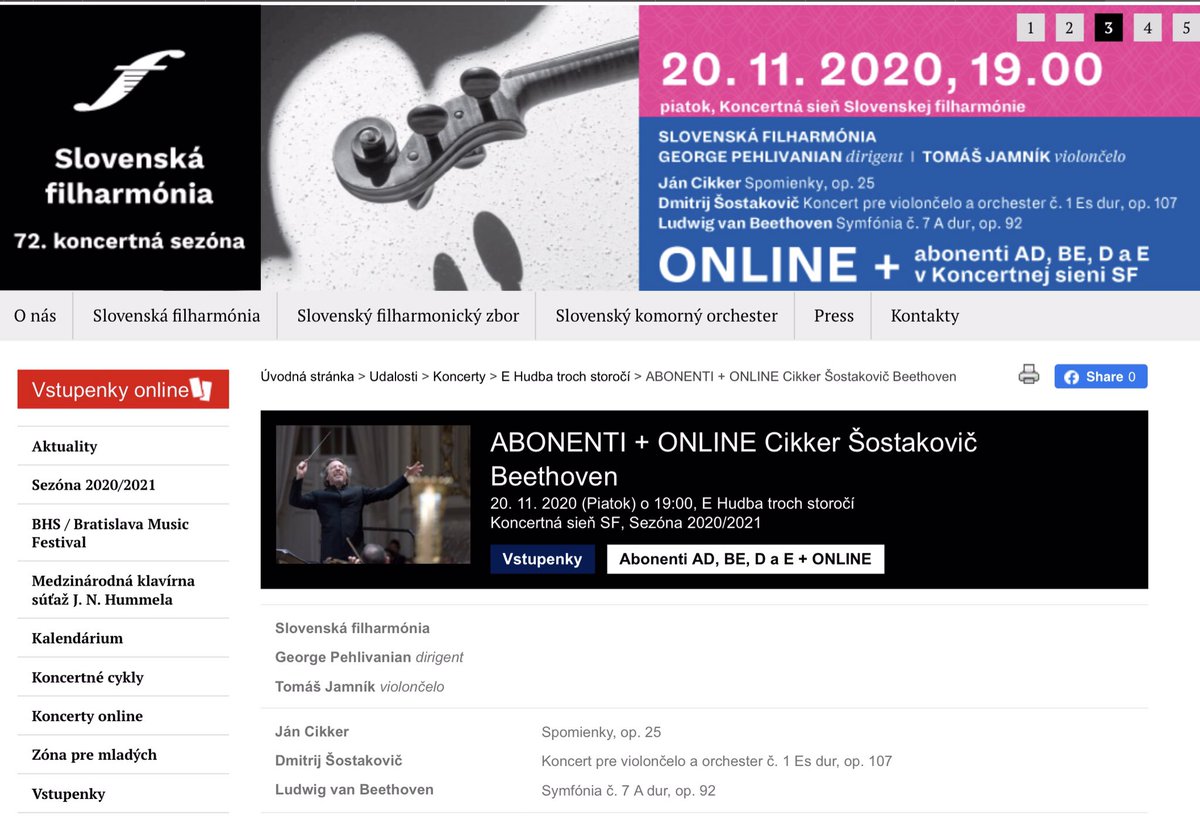 This week in Bratislava with Slovakian Philharmonic Orchestra
Making music in these difficult times is an absolute miracle 
Join us Friday NOV. 21 at 19:00 via Online !