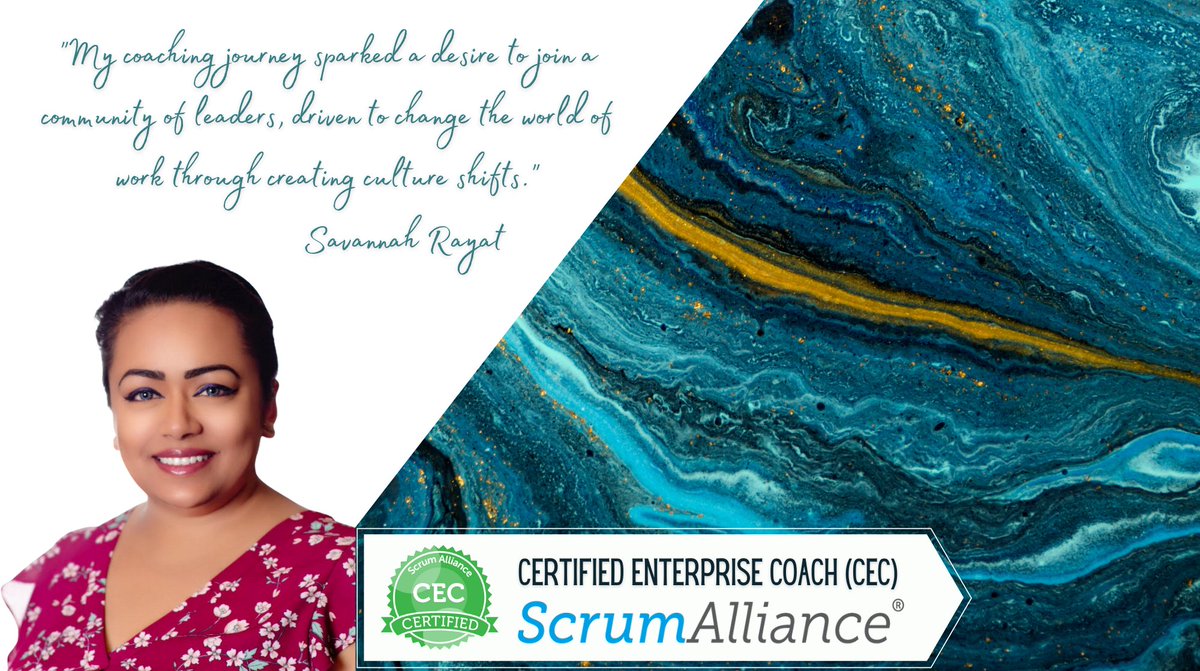 Last month I joined 119 of my peers from around the world who are recognized by <a href="/ScrumAlliance/">Scrum Alliance</a> for their expertise in coaching. Path to #CertifiedEnterpriseCoach has been rigorous &amp; rewarding. I'm thankful for support of my mentor &amp; others. 
#RayatAgileJourney #SavannahRayat #CEC